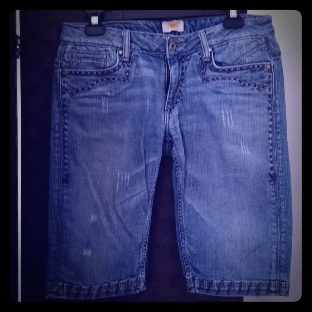 Distressed Denim shorts